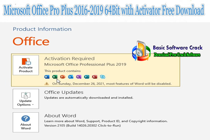 Microsoft Office 2016-2019 Pro Plus C2R 64bit