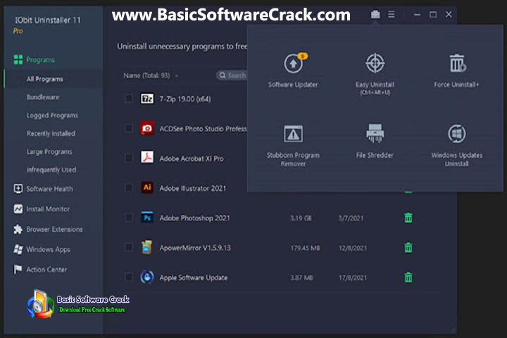 IObit Uninstaller Pro Key 2024 - BasicSoftwareCrack