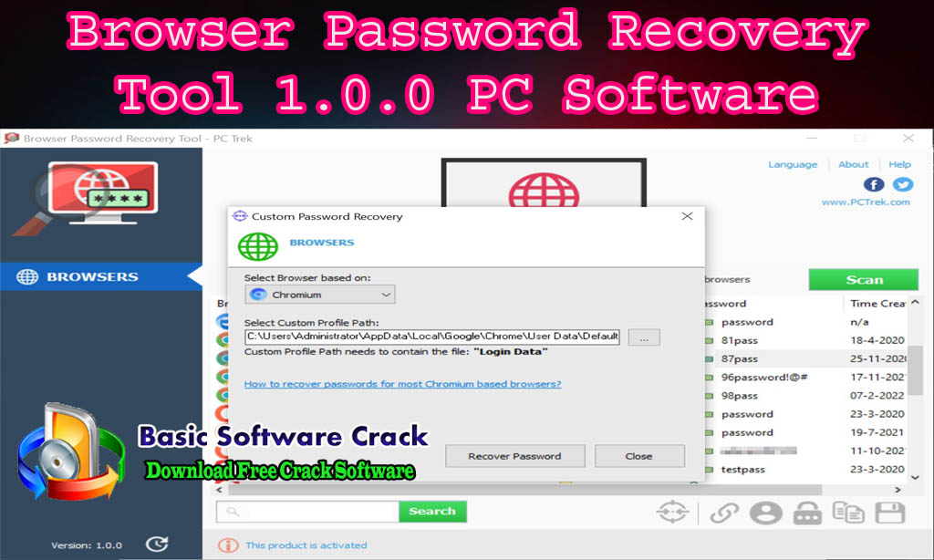 Browser Password Recovery Tool - Version History